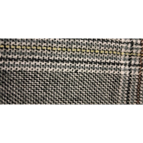 Gray Plaid Acrylic Scarf Yellow Stripe Soft Blanket Wrap Shawl Fringe 52 x 54 - Picture 7 of 15